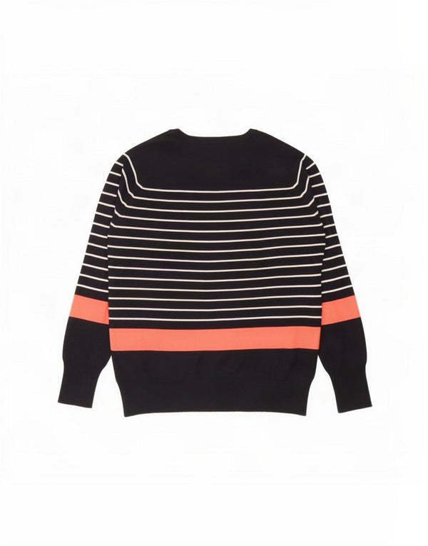 Sweter damski Zara z dekoltem w łódkę UK 10 w małe czarne paski