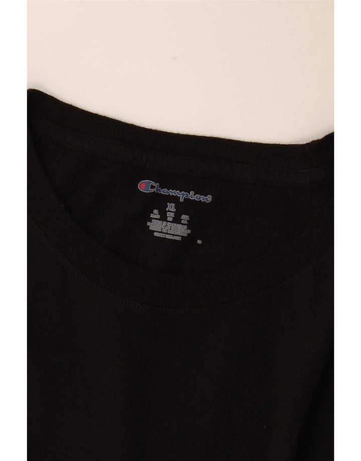 Męski T-shirt Champion z grafiką, XL, czarny