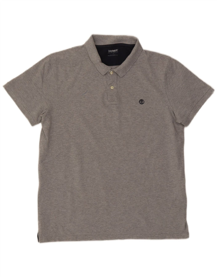 Męska koszulka polo Timberland, duża, szara, bawełniana