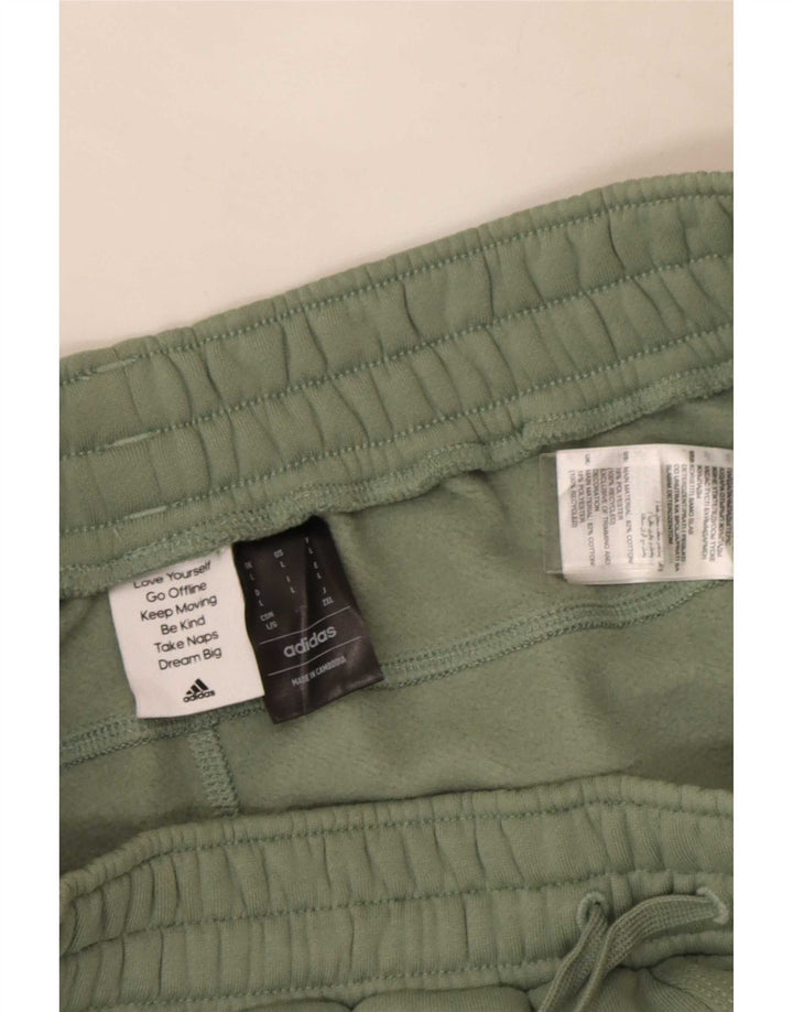 Męskie spodenki sportowe Adidas, duże, zielone, bawełniane