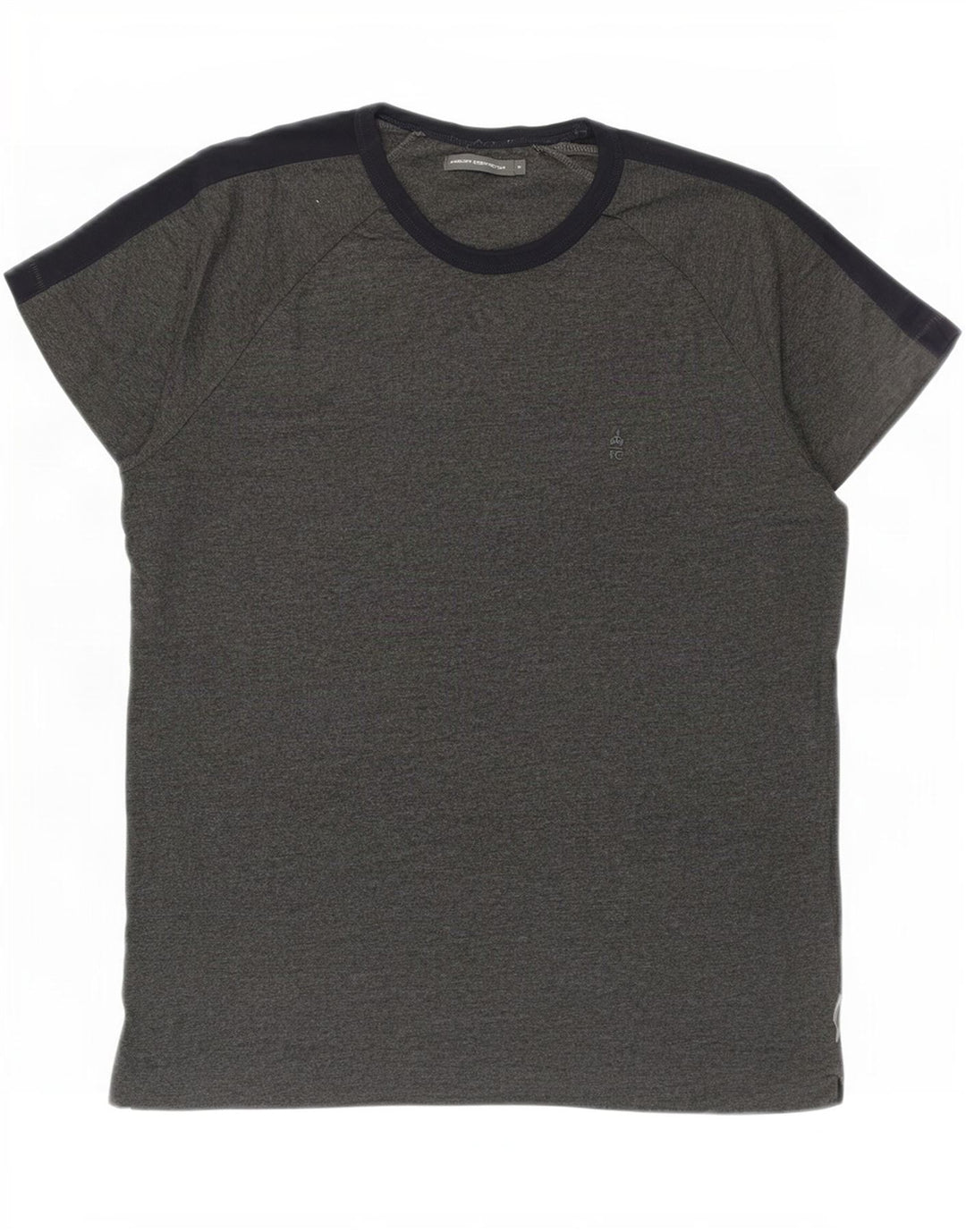 T-shirt męski French Connection Top XL, szary, bawełniany z blokami kolorów