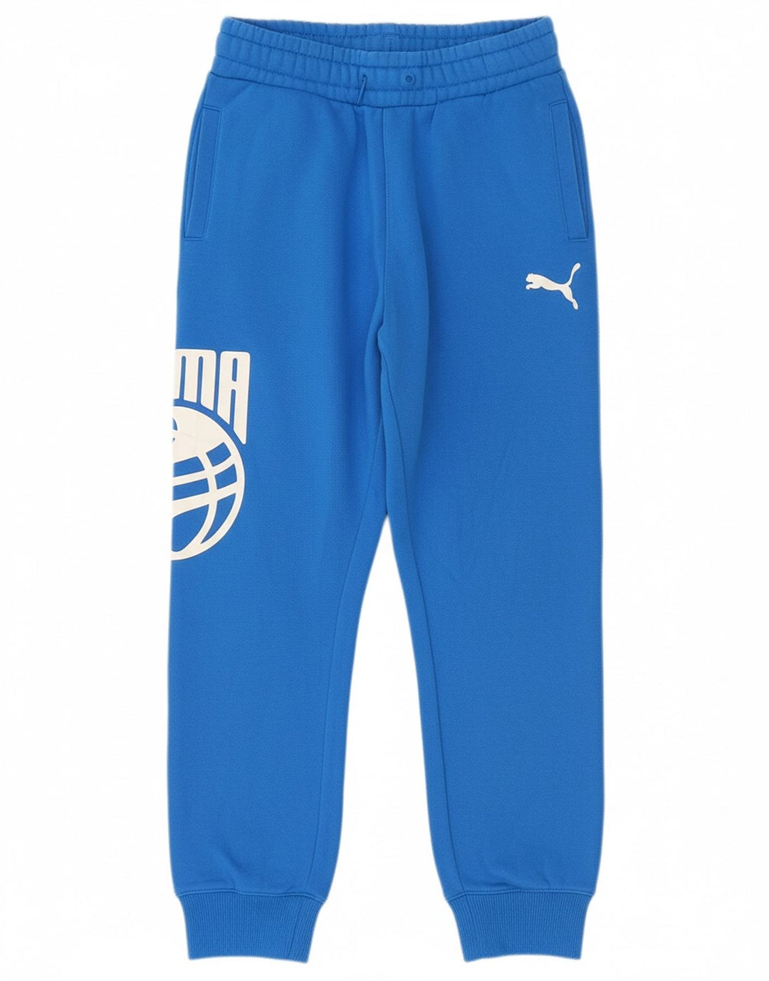 PUMA Boys Graphic Tracksuit Trousers Joggers 9-10 Years  Blue