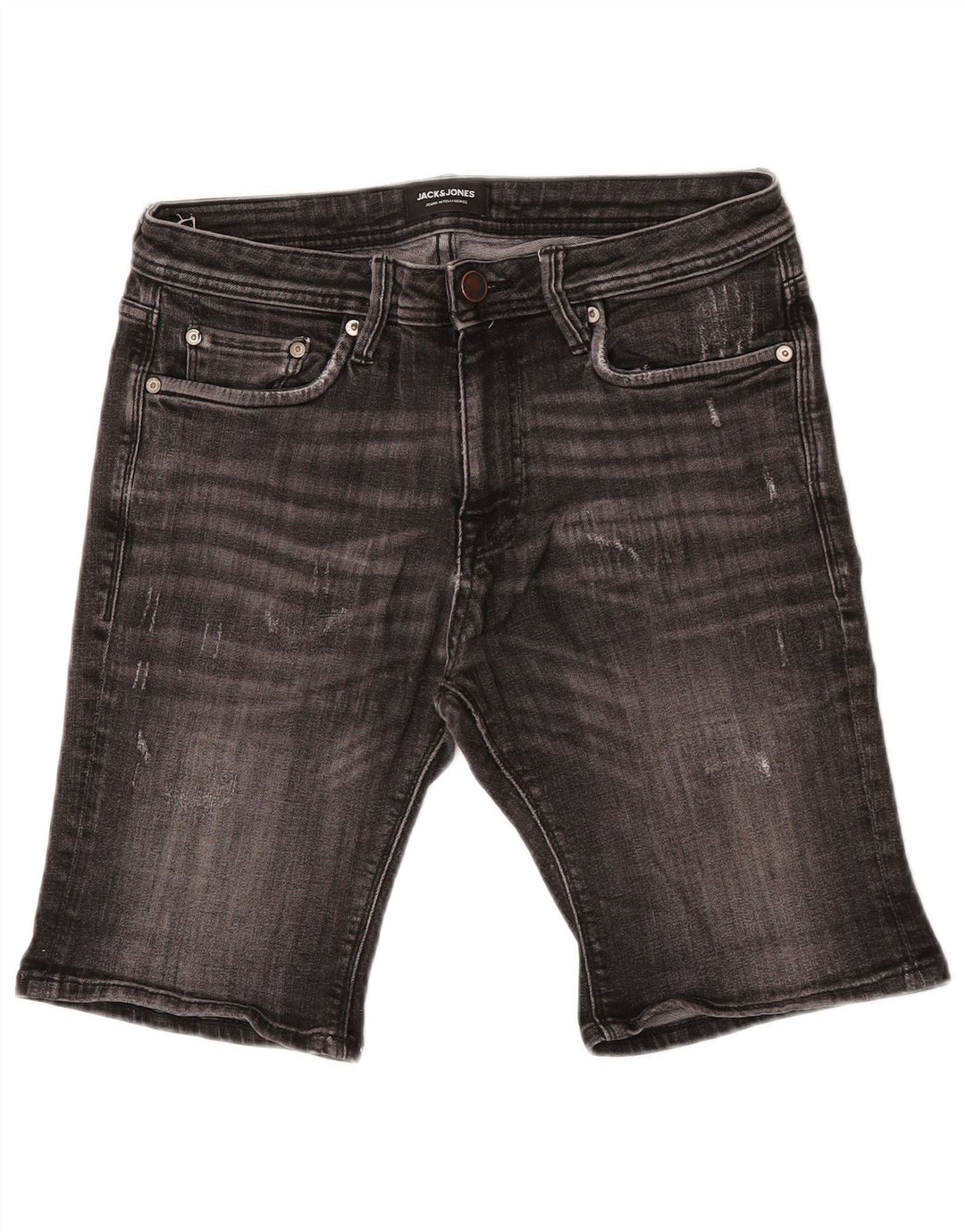 Męskie spodenki jeansowe Jack & Jones w trudnej sytuacji, małe W30, szare, bawełniane