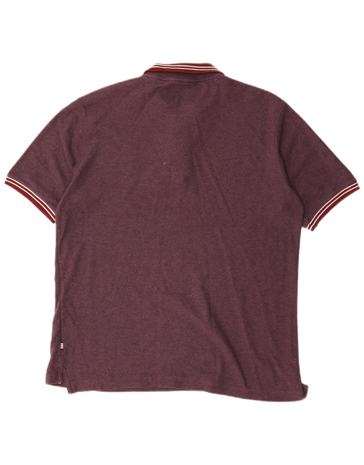 Męska koszulka polo Fila IT 56 2XL Burgundowy poliester