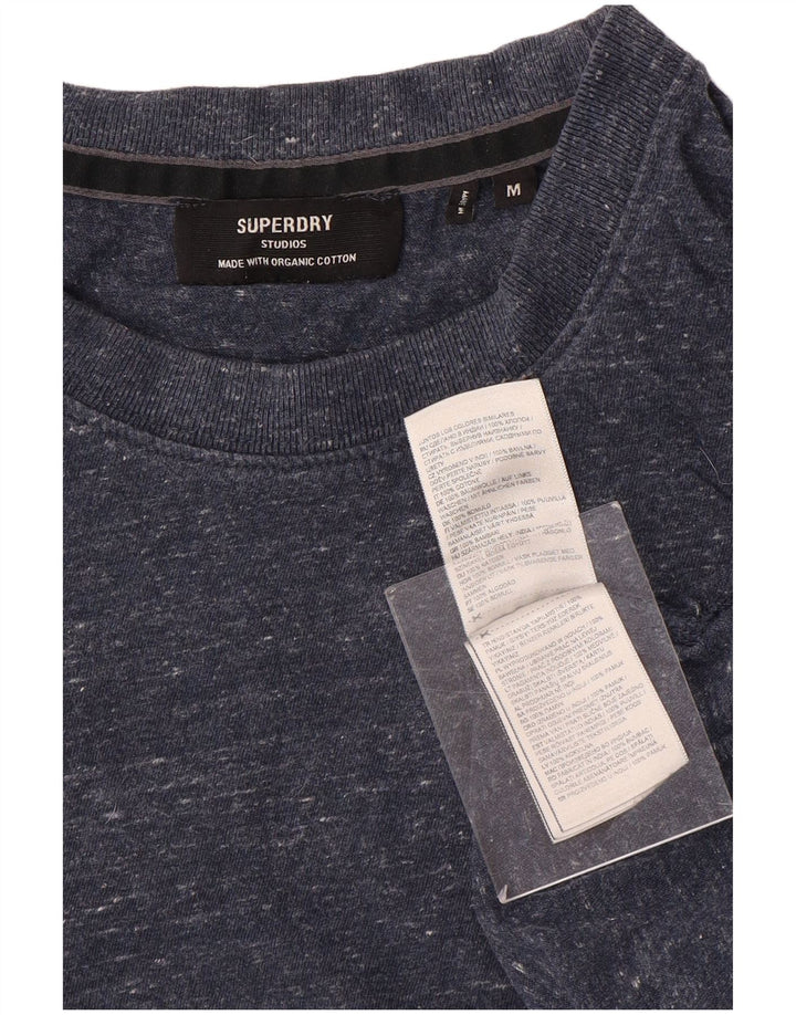 T-shirt męski Superdry Średni, granatowy, bawełniany w cętki
