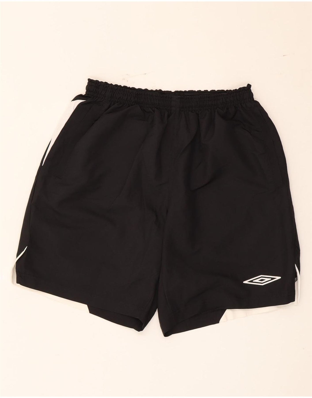 Męskie spodenki sportowe Umbro, duży czarny poliester z blokami kolorów