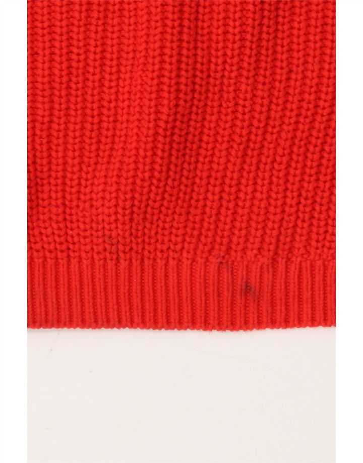 Zara Męski sweter z golfem XL, czerwony, bawełniany
