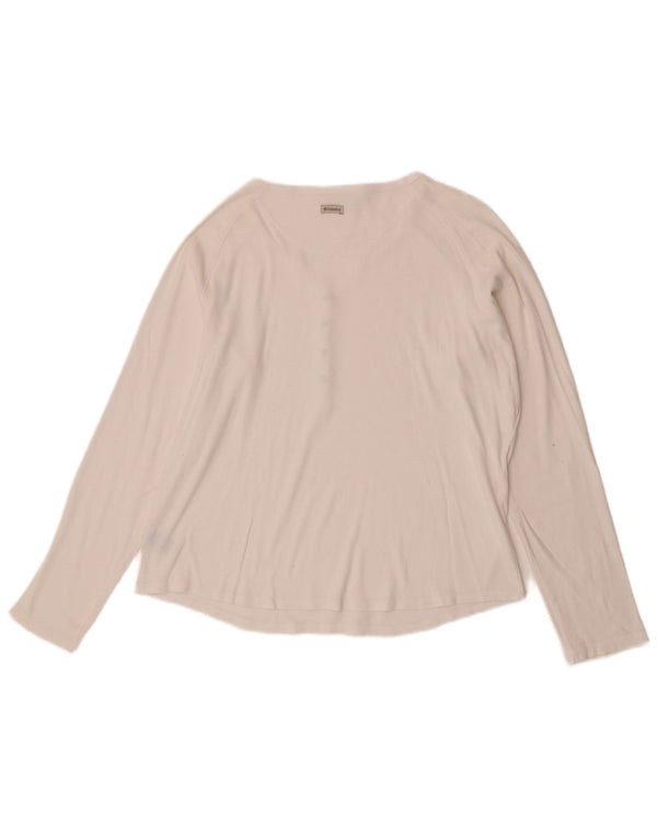 Damski top Columbia z długim rękawem, UK 18 XL, biała bawełna