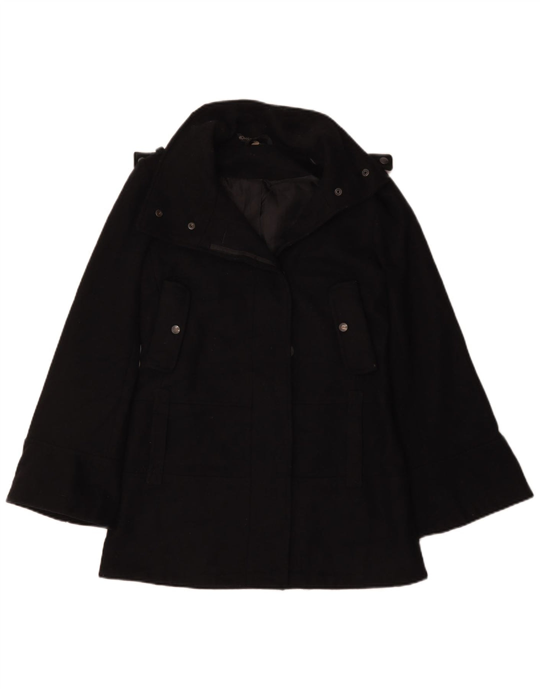 Topshop damski płaszcz oversize w kolorze grochu UK 6 XS, czarny poliester