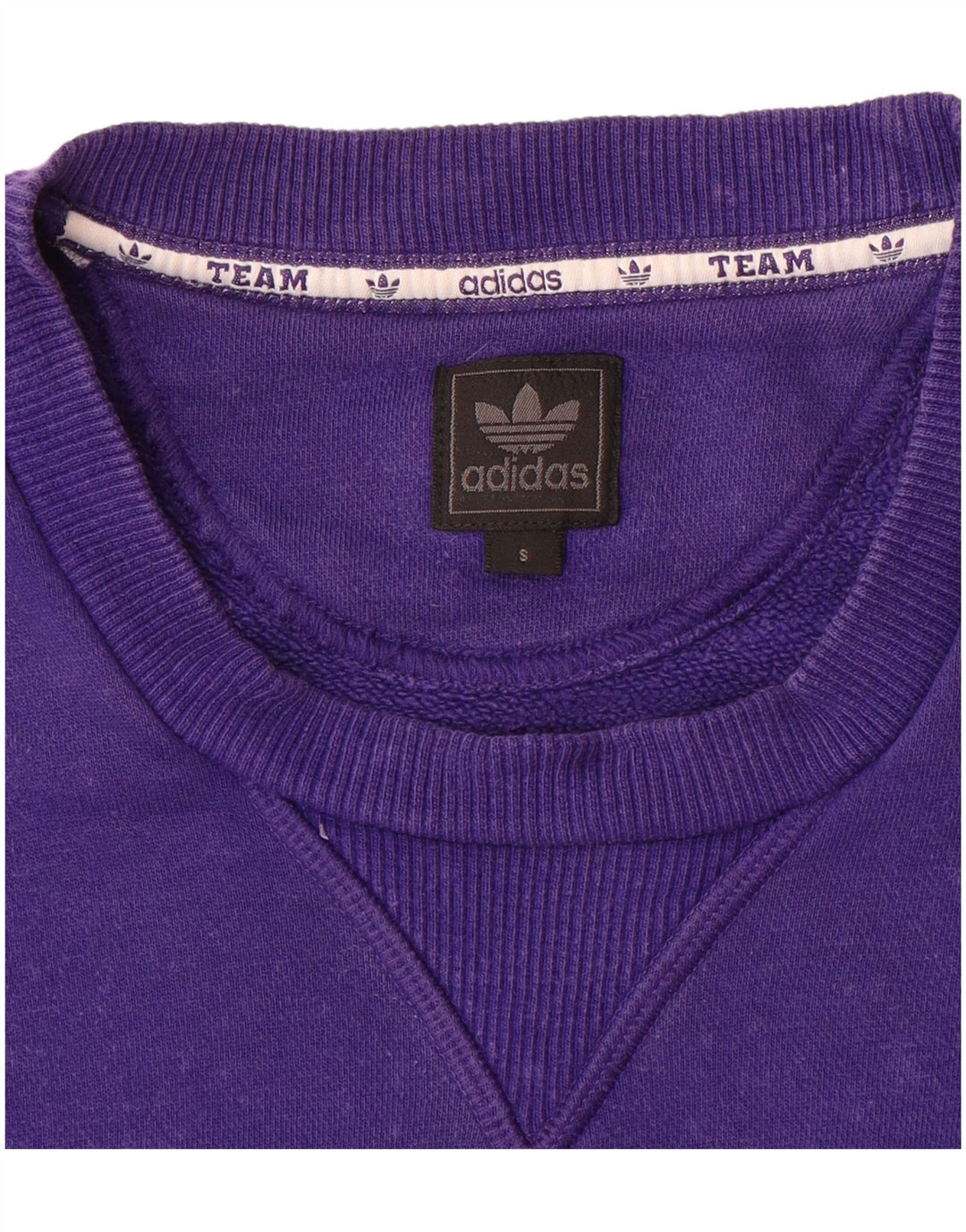 ADIDAS Mens Graphic Sweatshirt Jumper Small Purple