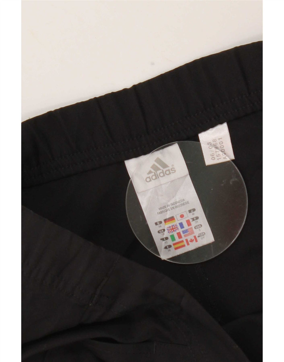 Damskie spodnie dresowe Adidas UK 10, małe, czarne, poliestrowe