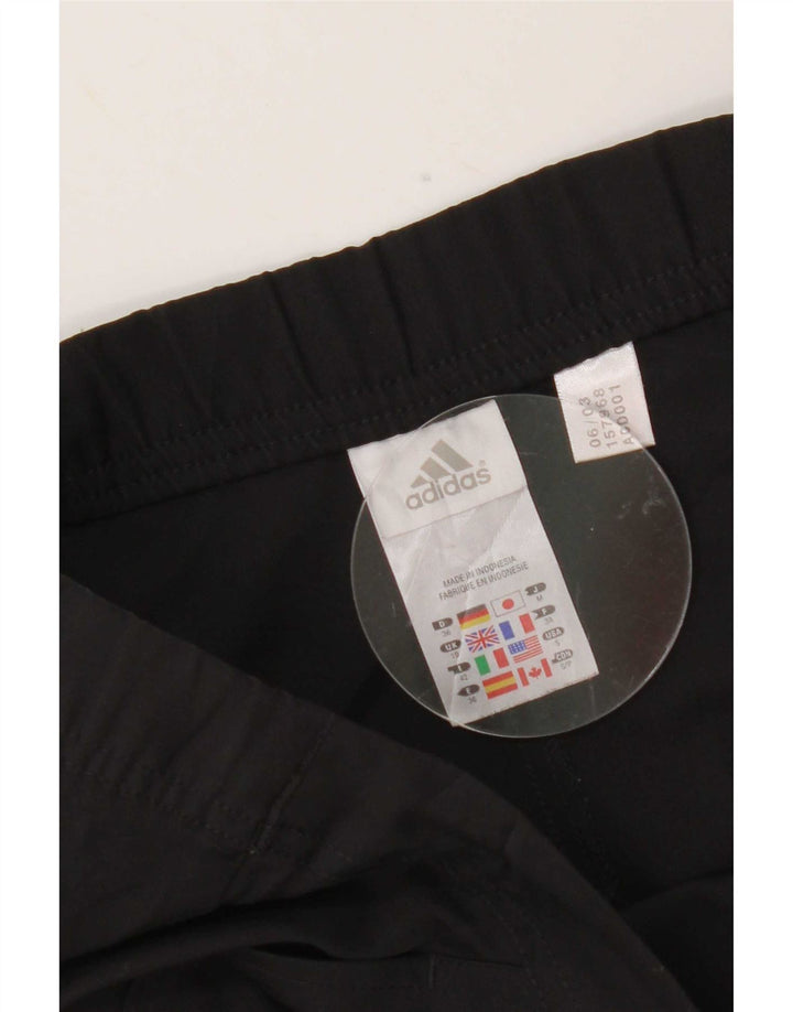 Damskie spodnie dresowe Adidas UK 10, małe, czarne, poliestrowe