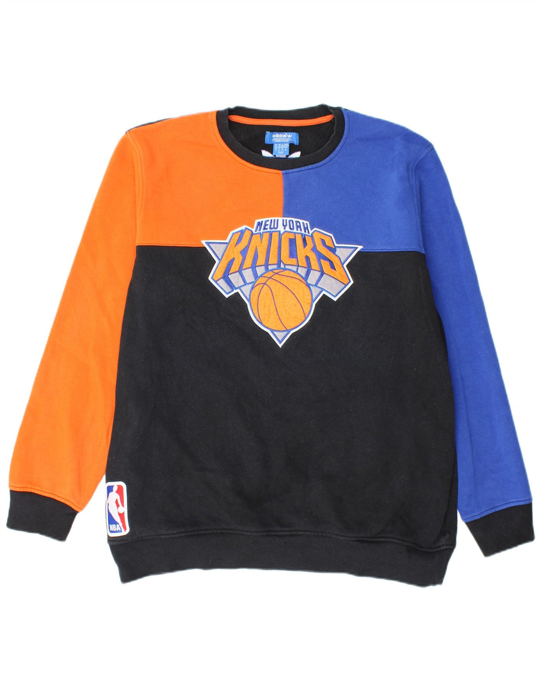 Męski sweter ADIDAS New York Knicks XL, wielokolorowy, z blokami kolorów