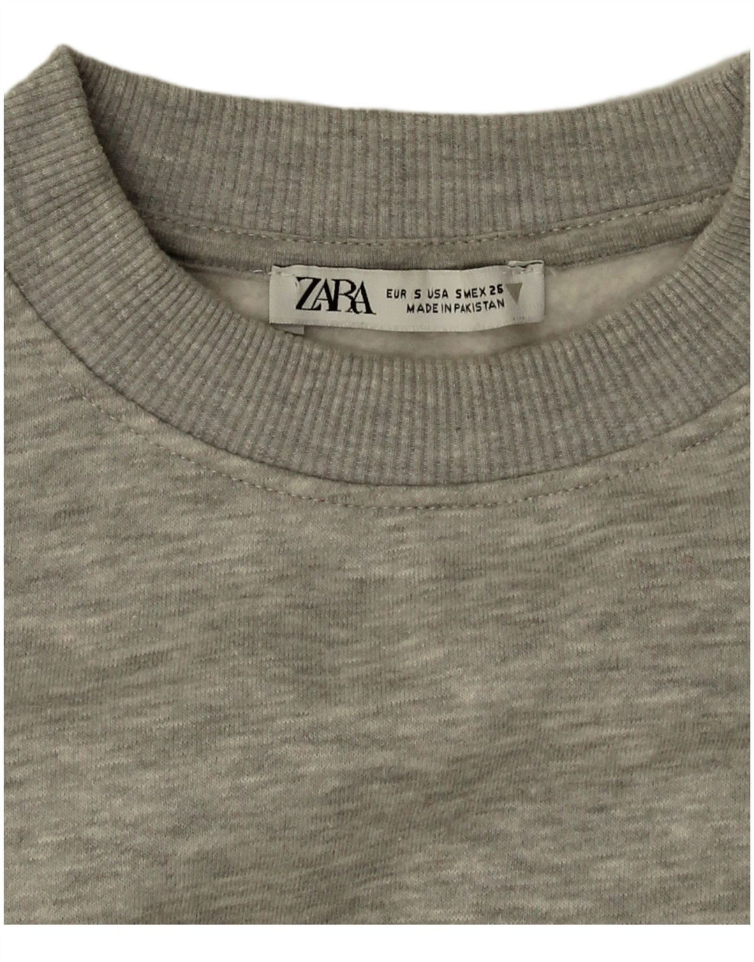 Damski sweter typu Crop Oversize Zara UK 10 Small Grey Flecked