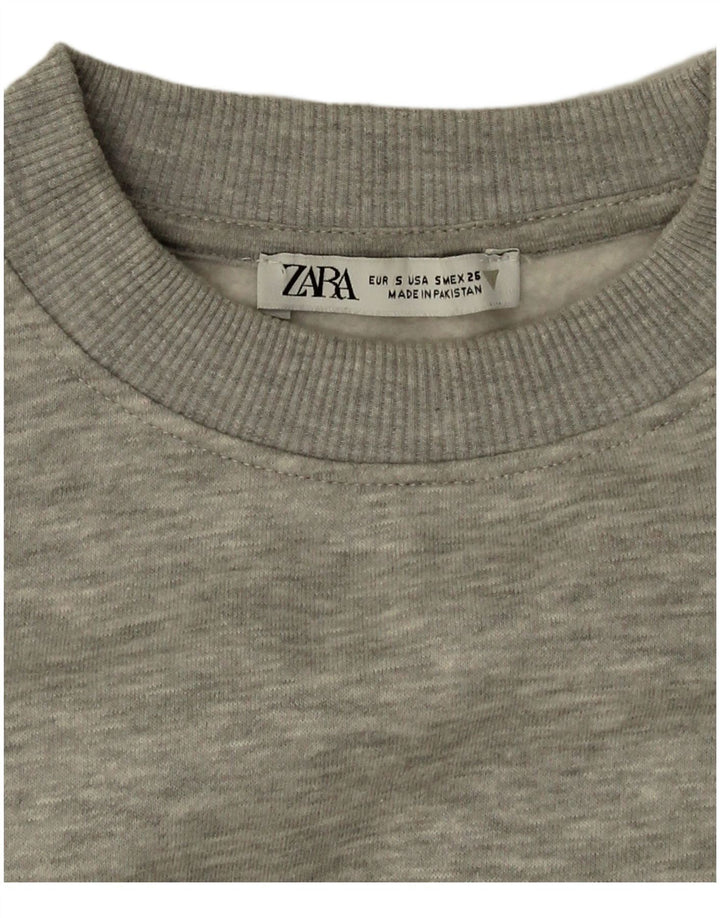 Damski sweter typu Crop Oversize Zara UK 10 Small Grey Flecked