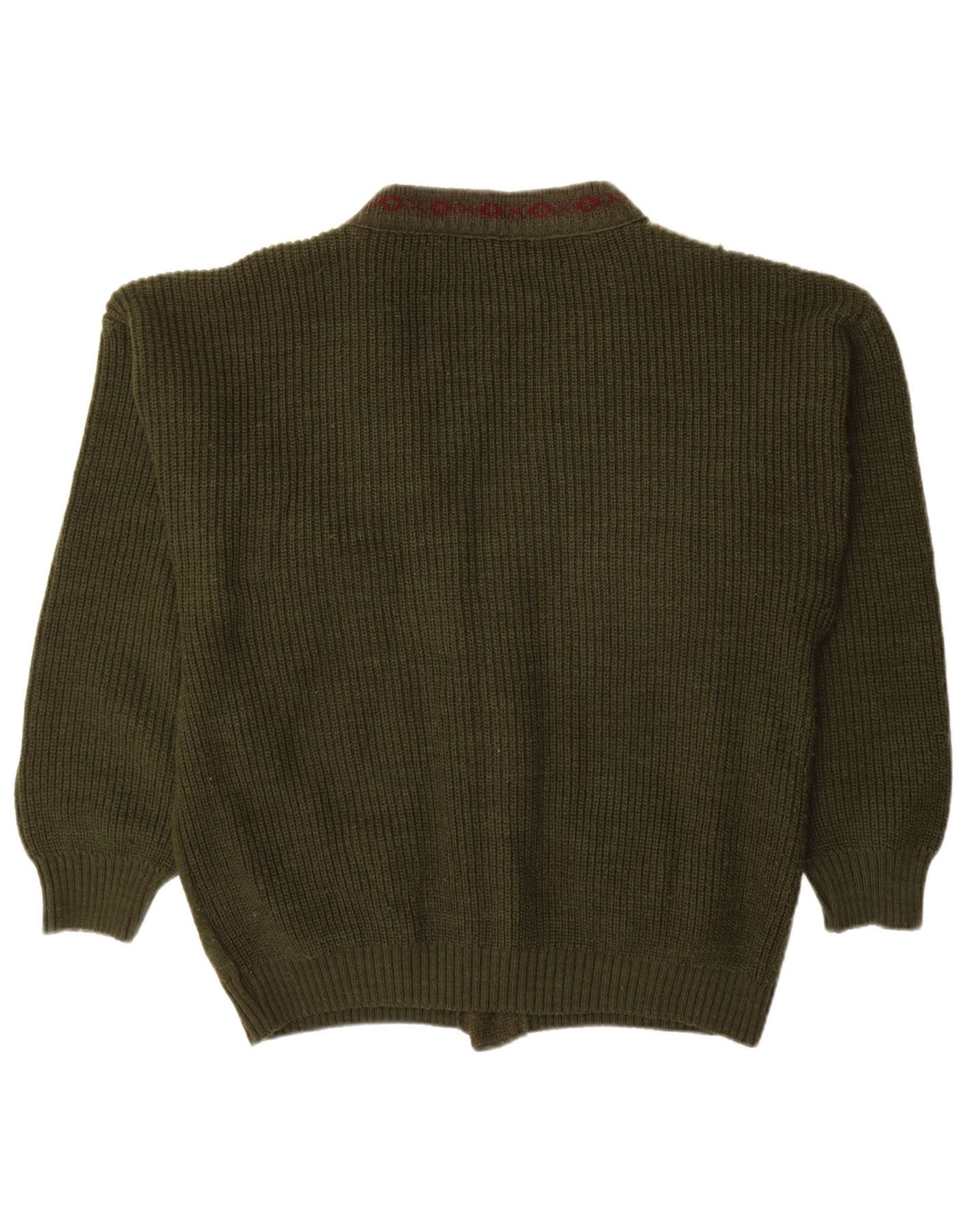 PIMET Męski sweter rozpinany XL Khaki Geometryczny