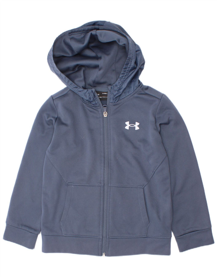 Chłopięcy sweter z kapturem i zamkiem Under Armour 5-6 lat, granatowy, poliester