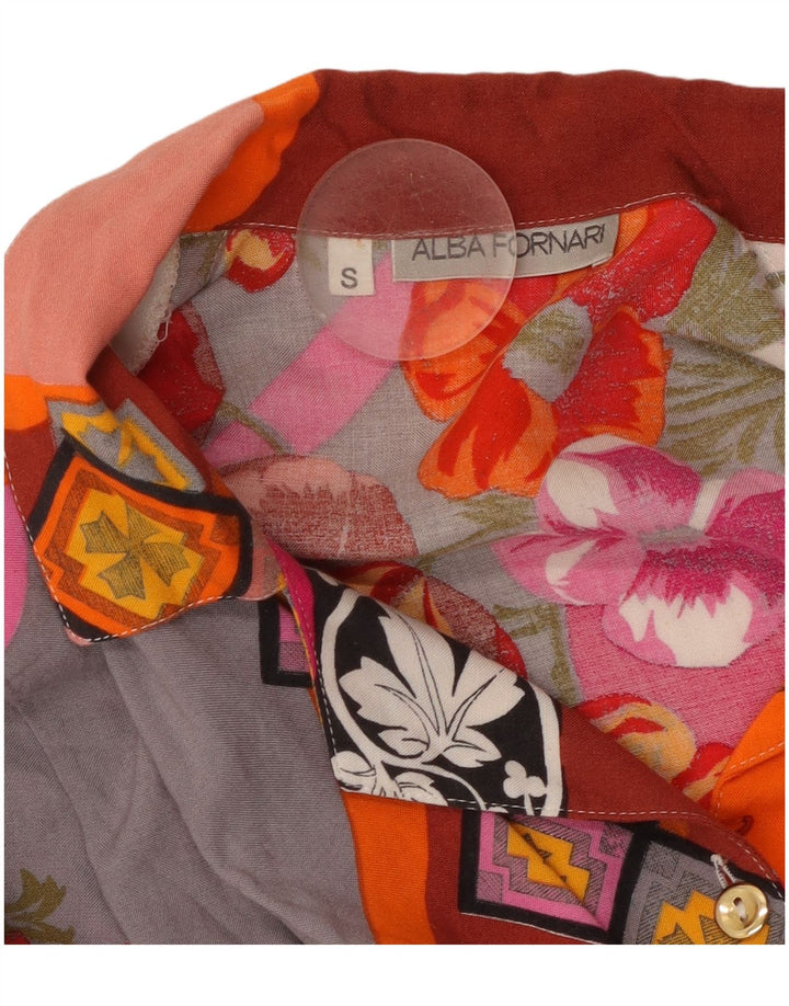 Damska koszula oversize ALBA FORNARI UK 10 Mały wielobarwny patchwork