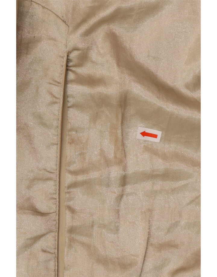 OLLY & CO Damski płaszcz skórzany UK 10 Mały, beżowy, skórzany