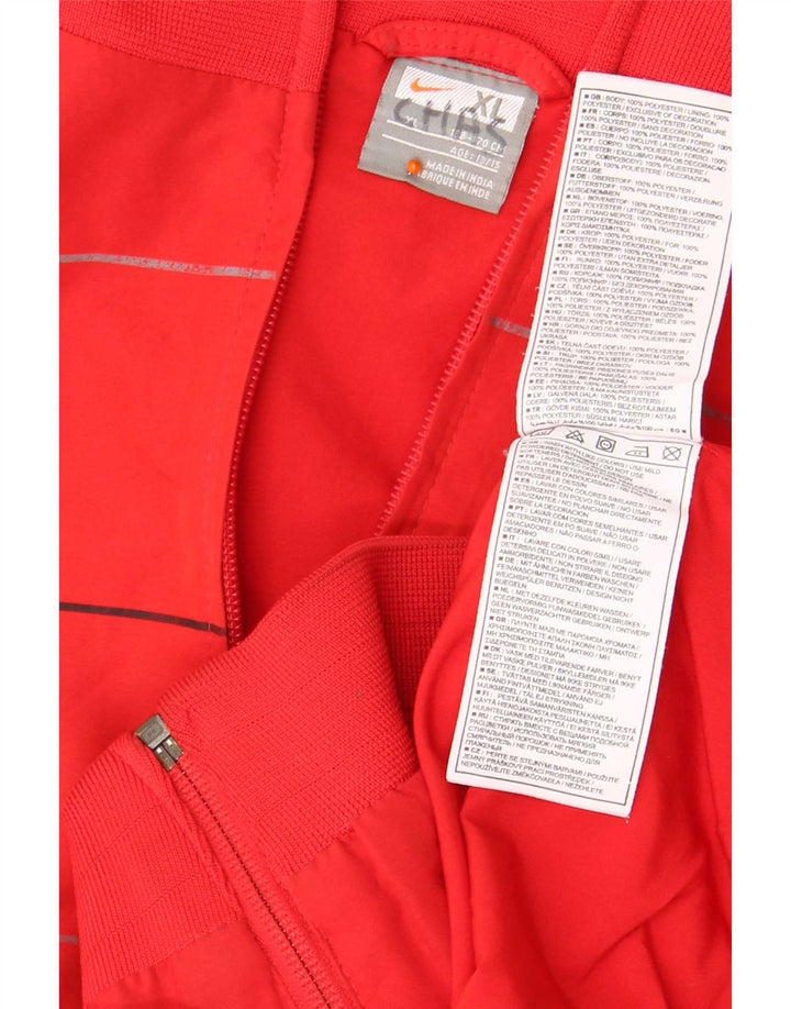 Chłopięca kurtka dresowa Nike Graphic 13-14 lat XL, poliester w czerwone paski