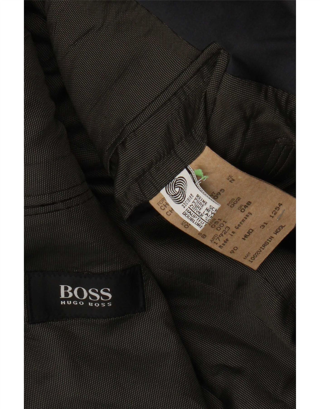 Męska marynarka zapinana na 3 guziki Hugo Boss EU 48 Średni granatowy, dziewicza wełna