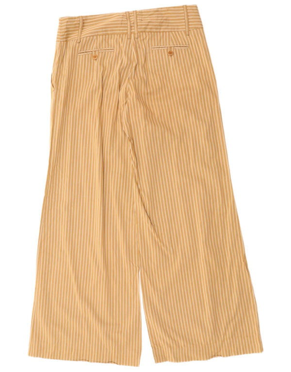 MAX MARA Damskie spodnie codzienne z szerokimi nogawkami US 10 Large W34 L32 Brązowe paski