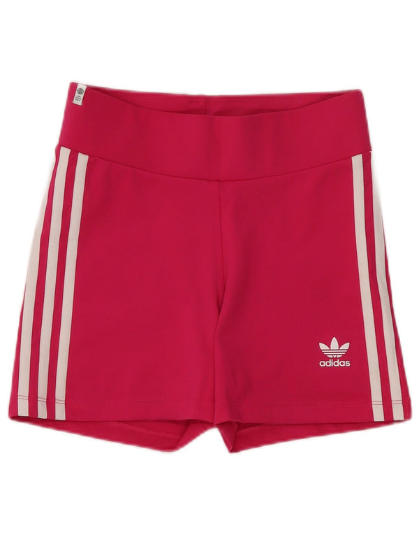 Damskie spodenki sportowe Adidas UK 8 Małe, różowe, poliestrowe sportowe