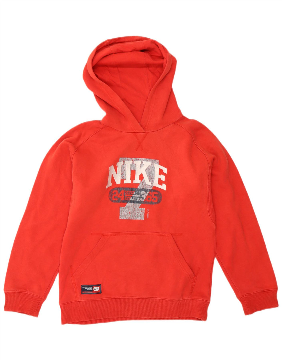 Chłopięcy sweter z kapturem Nike z grafiką 10-11 lat, średni czerwony, bawełniany
