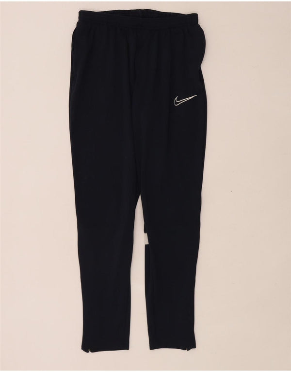 Męskie spodnie dresowe Nike Dri Fit, poliester w kolorze średniego granatu, w blokach kolorów