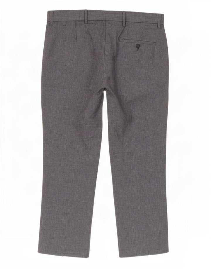 Męskie spodnie chino o regularnym kroju Marks & Spencer W36 L29 Niebieski poliester