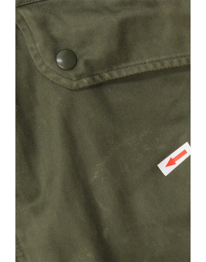 Vintage męska kurtka parka z kapturem UK 40 duża zielona