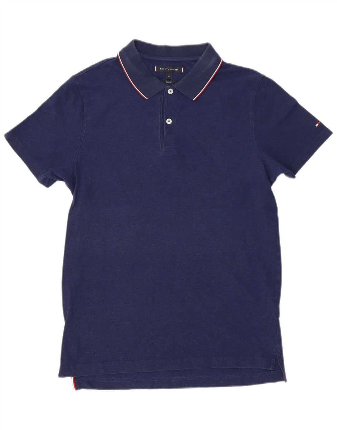 Męska koszulka polo slim fit TOMMY HILFIGER, średnia, granatowa, bawełniana