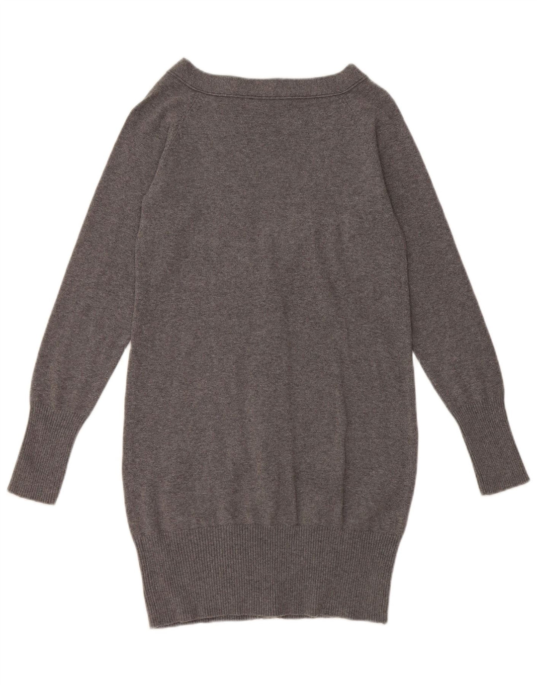 Damski sweter o przedłużonym fasonie Zara UK 12, średni szary
