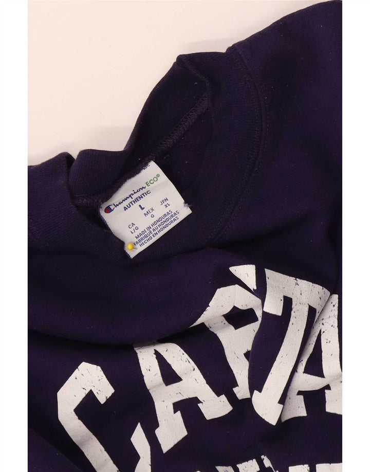 Męski sweter z grafiką Champion, duży, fioletowy