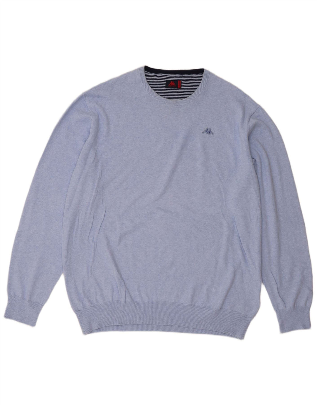 Męski sweter z okrągłym dekoltem Kappa 2XL, niebieska bawełna