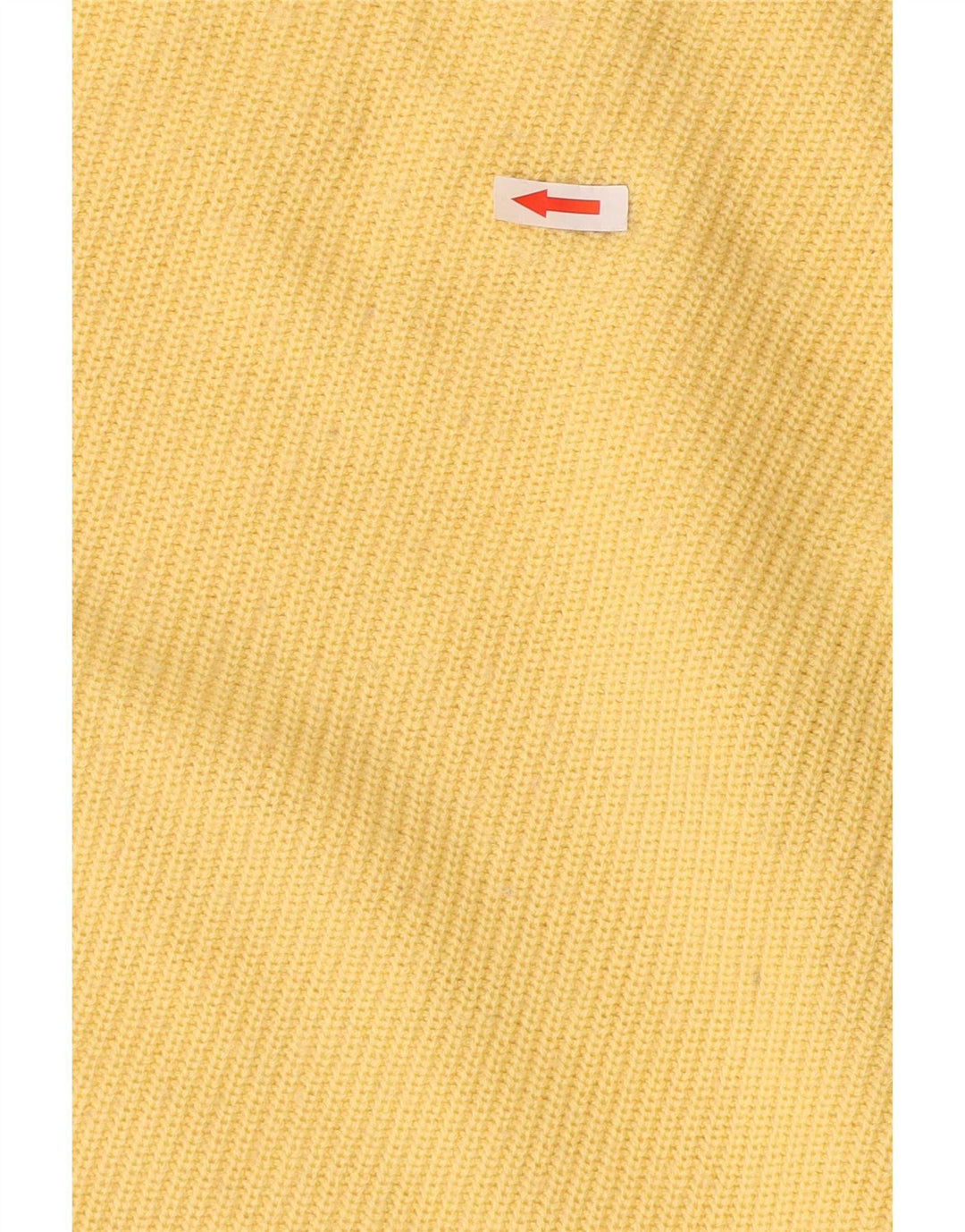 Vintage męski sweter z okrągłym dekoltem, duży żółty blok kolorów