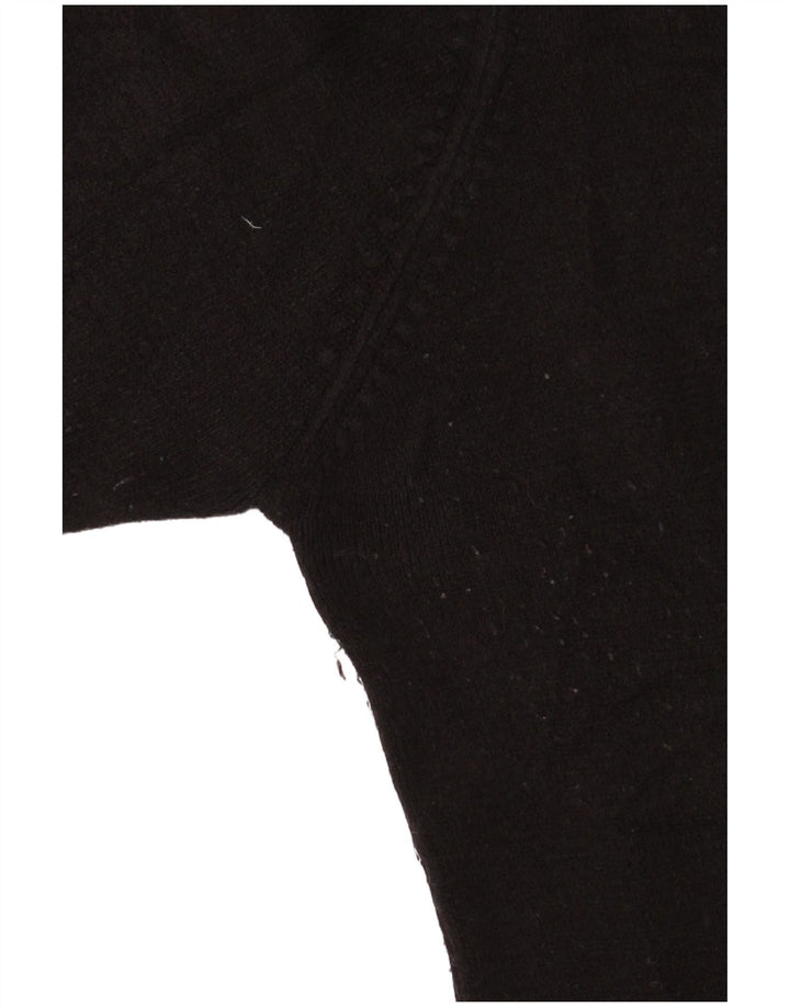 Damski sweter z wywijanym dekoltem Essentials UK 14 Średni czarny akryl