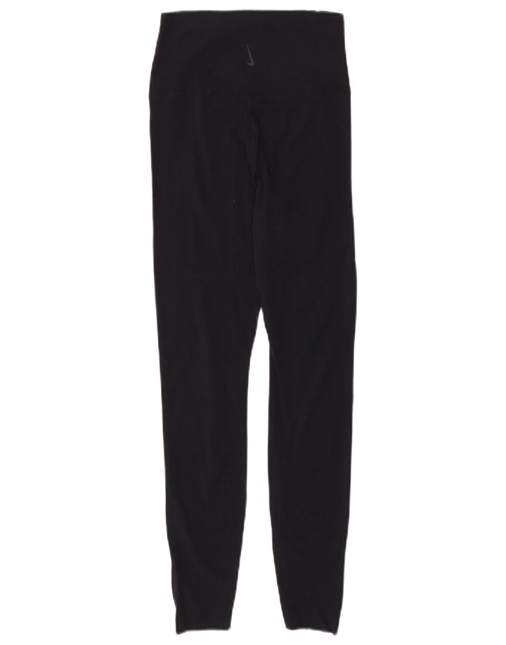 Damskie legginsy NIKE Dri Fit UK 8, małe, z czarnego nylonu