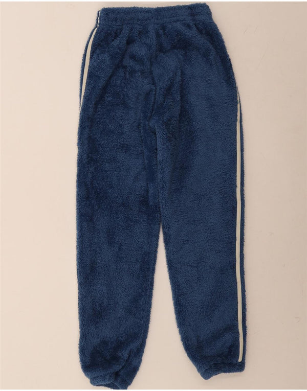 Adidas Damskie polarowe spodnie dresowe Joggers UK 4 XS Niebieski poliester