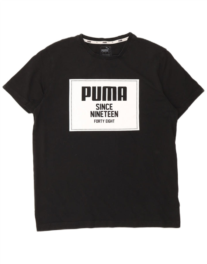 Męski T-shirt z grafiką PUMA, średni czarny
