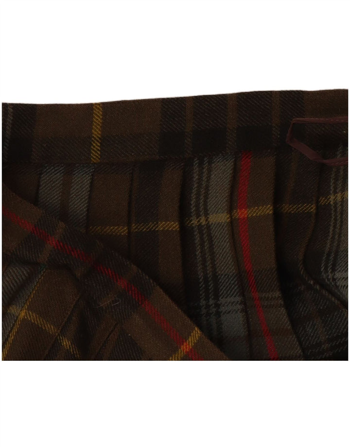 Damska spódnica kopertowa VINTAGE W28 w średnią kratę khaki