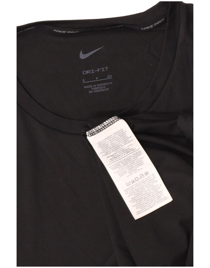 Męski T-shirt Nike Dri Fit, mały, czarny poliester