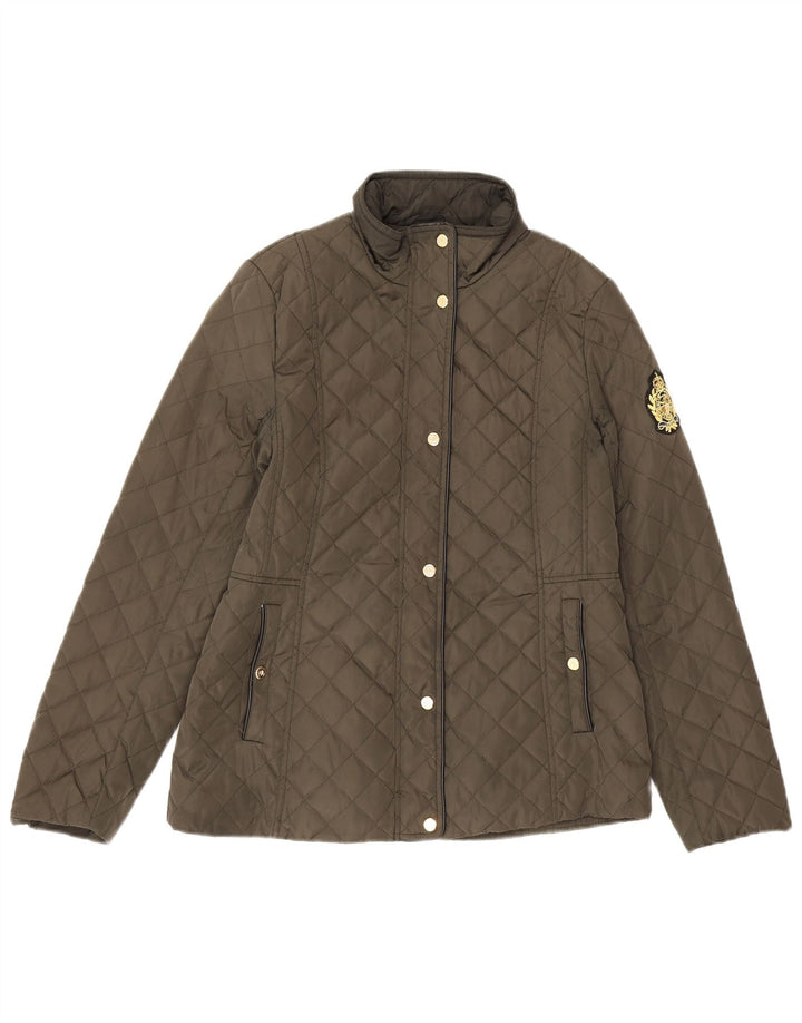Damska pikowana kurtka Ralph Lauren UK 10, mała, khaki, polietylen