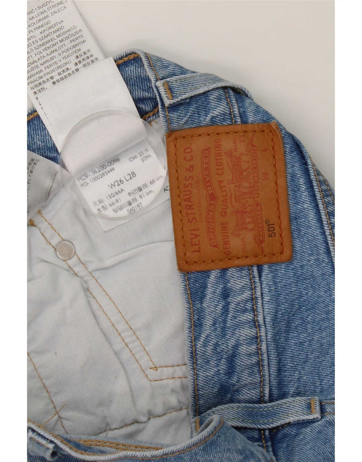 Damskie jeansy Levi's 501 Straight W26 L28 Niebieskie bawełniane