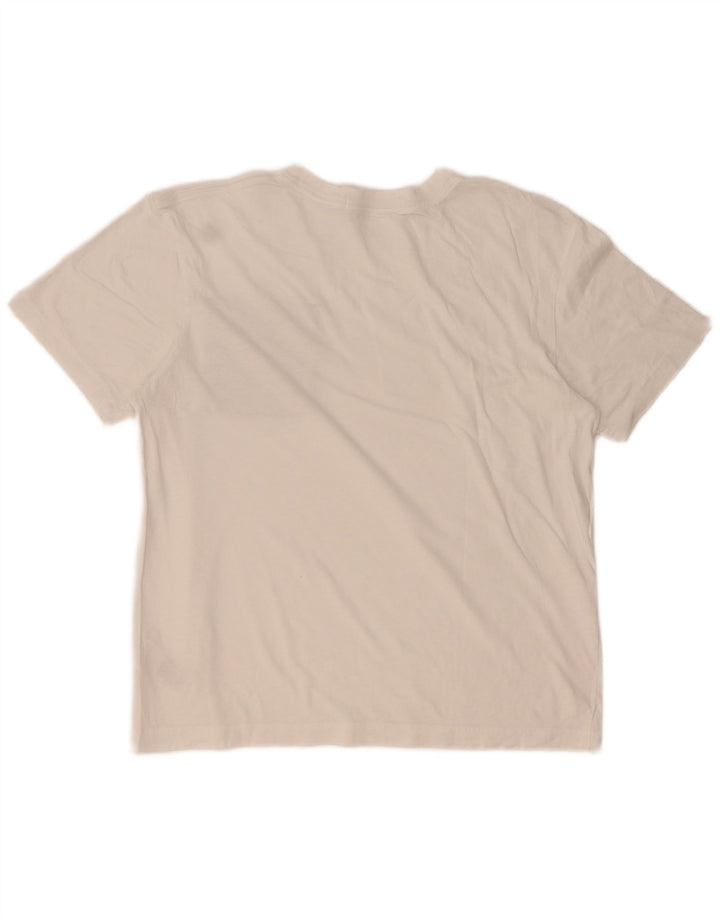 Męska koszulka z grafiką Calvin Klein, mała, biała, bawełniana
