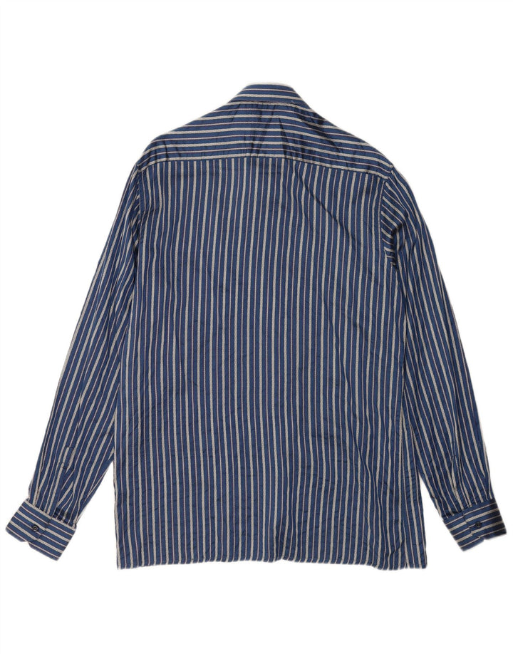 Koszula męska w stylu vintage, rozmiar 42 16 1/2, duże niebieskie prążki