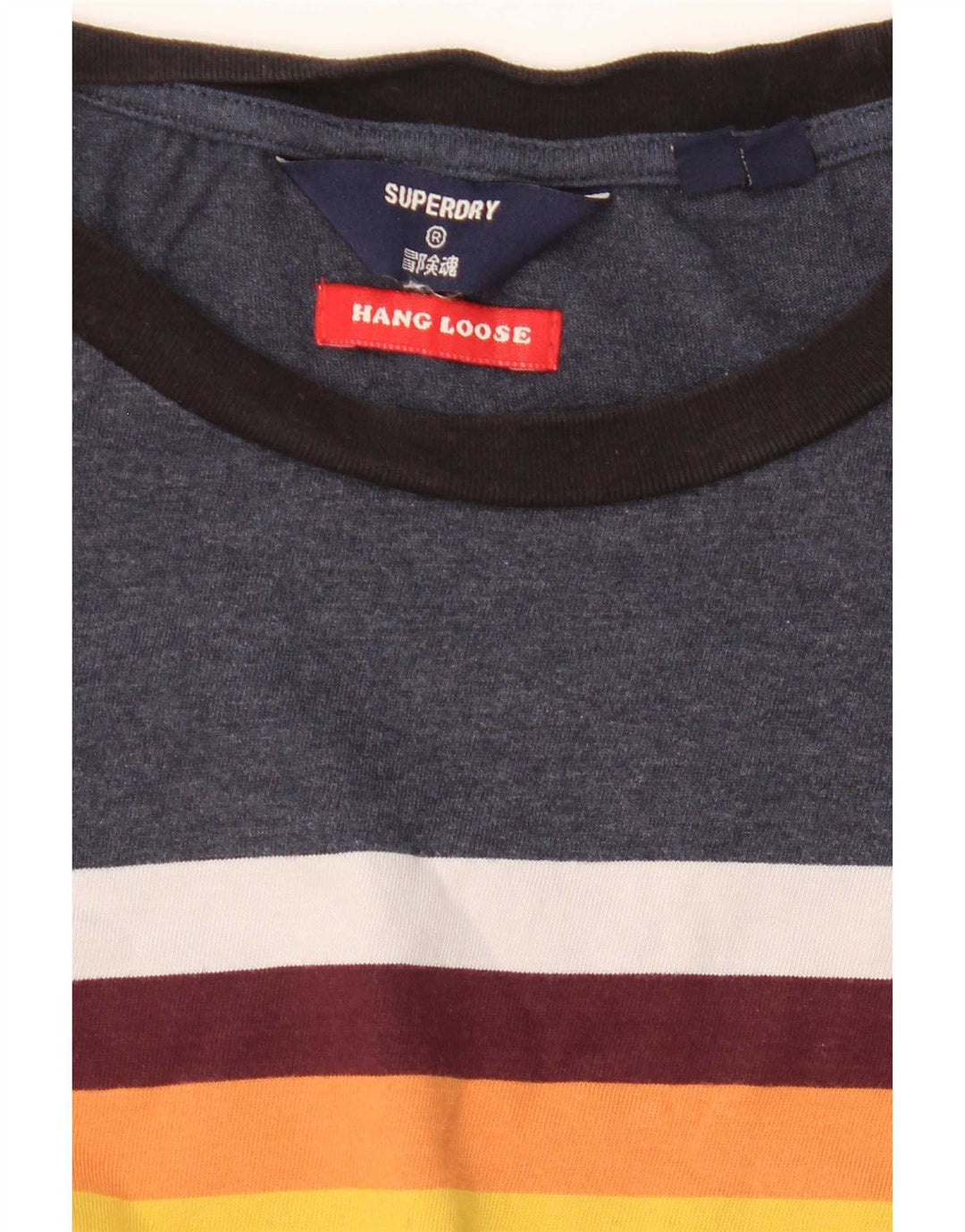 T-shirt męski Superdry, średni granatowy, blok kolorów