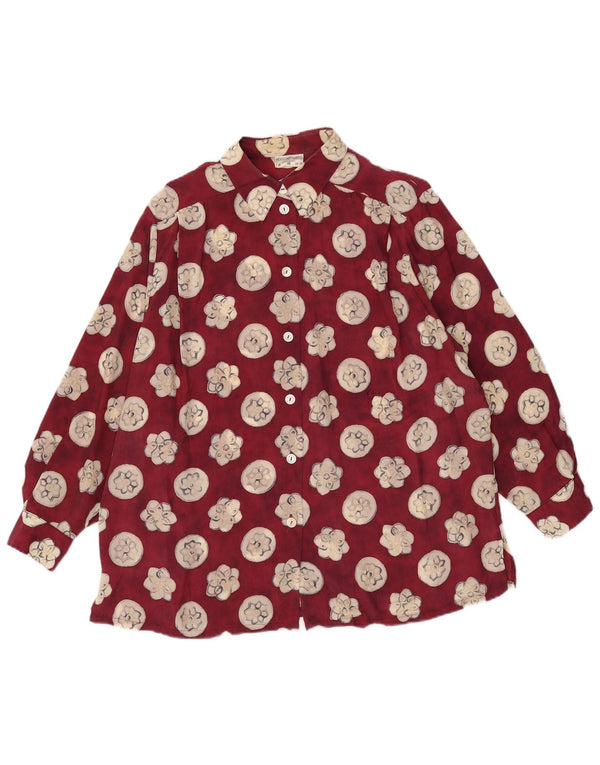 Koszula damska Sommermann UK 20 2XL Burgundowo-kwiatowa