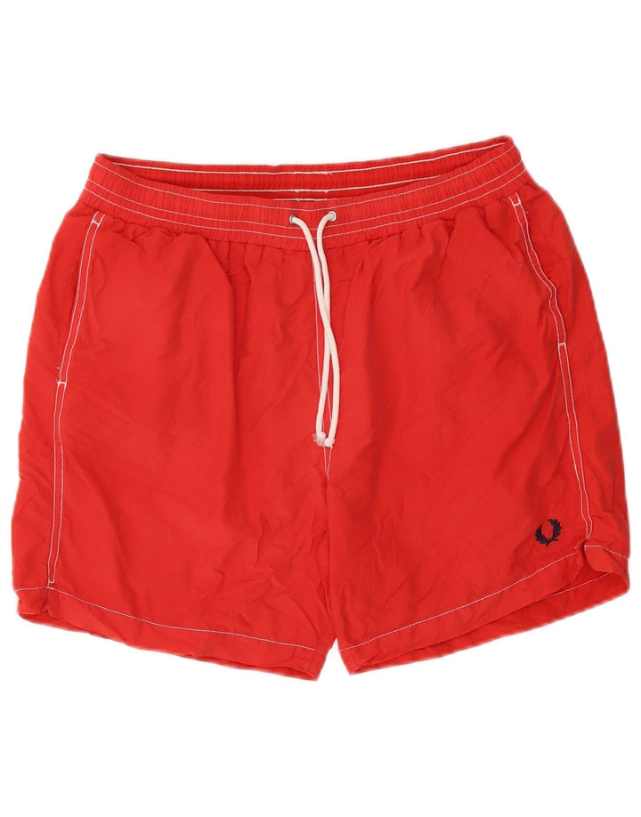 Męskie spodenki kąpielowe Fred Perry XL, czerwone, bawełniane