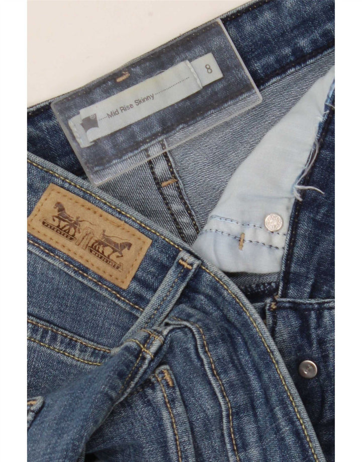 Damskie jeansy Levi's Mid Rise Skinny US 8 Medium W30 L31 Niebieskie